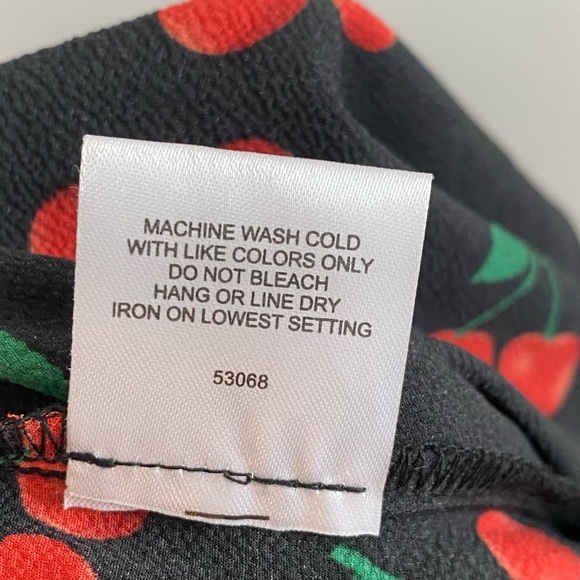 Romeo & Juliet Couture  Cherry Print Black Jumpsuit - Picture 5 of 6